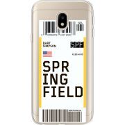 Прозрачный чехол Uprint Samsung J330 Galaxy J3 2017 Ticket Springfield