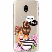 Прозрачный чехол Uprint Samsung J330 Galaxy J3 2017 Super Mama and Daughter