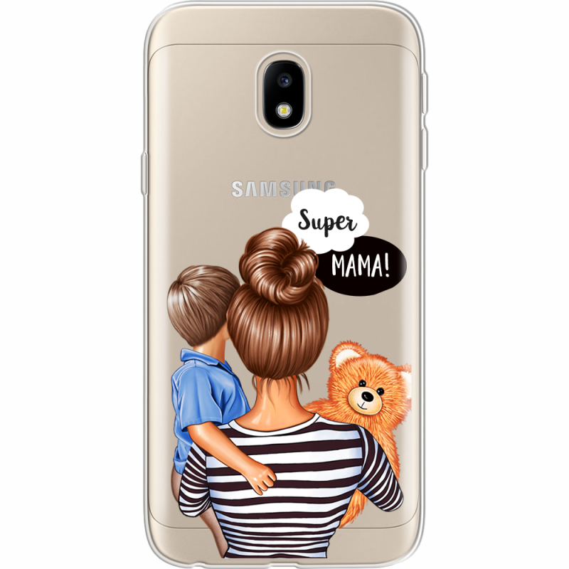 Прозрачный чехол Uprint Samsung J330 Galaxy J3 2017 Super Mama and Son