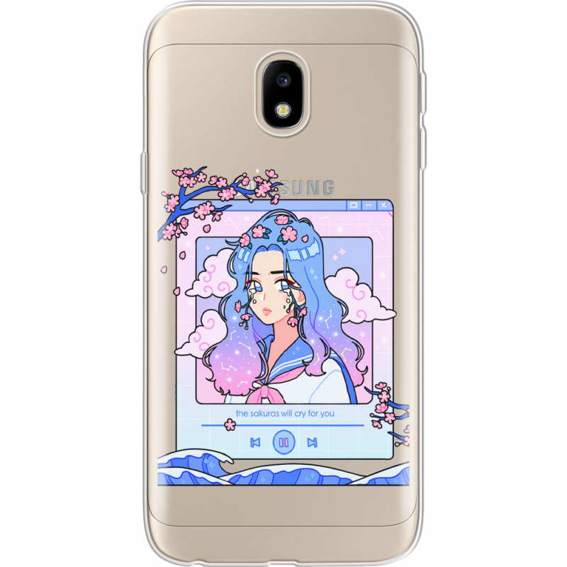 Прозрачный чехол Uprint Samsung J330 Galaxy J3 2017 The Sakuras Will Cry For You