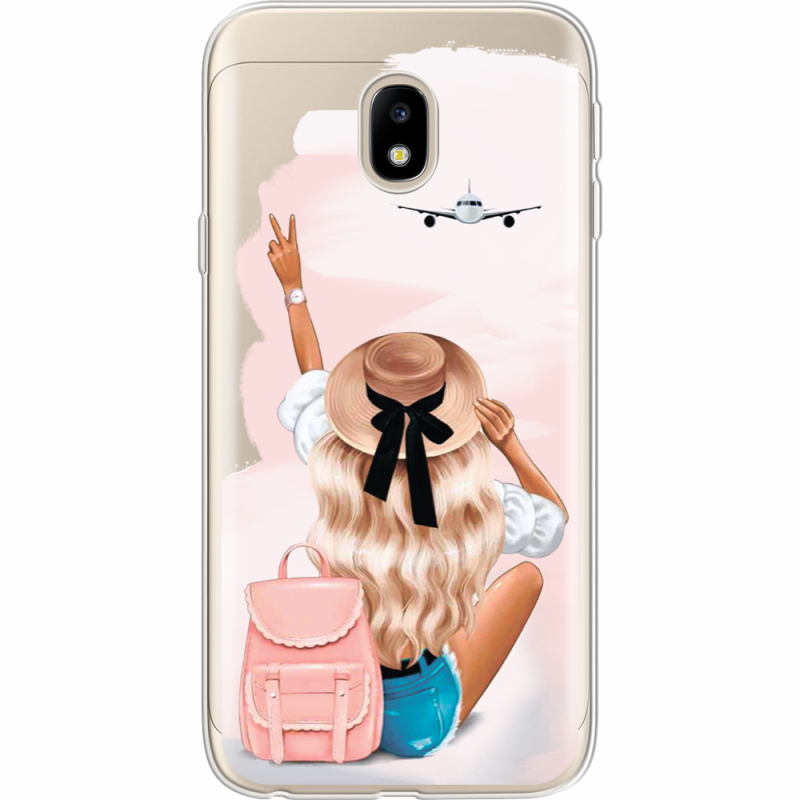 Прозрачный чехол Uprint Samsung J330 Galaxy J3 2017 Travel Girl