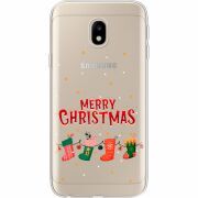 Прозрачный чехол Uprint Samsung J330 Galaxy J3 2017 Merry Christmas