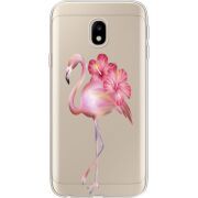 Прозрачный чехол Uprint Samsung J330 Galaxy J3 2017 Floral Flamingo