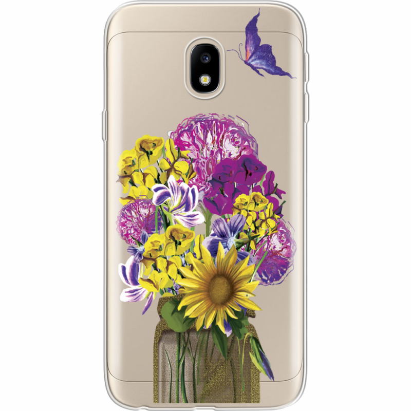 Прозрачный чехол Uprint Samsung J330 Galaxy J3 2017 My Bouquet
