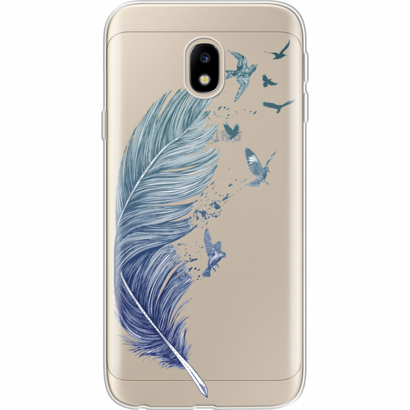 Прозрачный чехол Uprint Samsung J330 Galaxy J3 2017 Feather