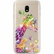 Прозрачный чехол Uprint Samsung J330 Galaxy J3 2017 Colorful Giraffe