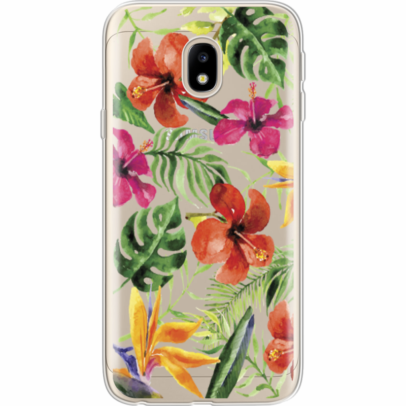 Прозрачный чехол Uprint Samsung J330 Galaxy J3 2017 Tropical Flowers