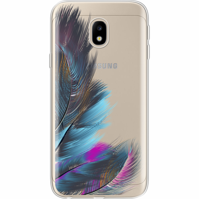 Прозрачный чехол Uprint Samsung J330 Galaxy J3 2017 Feathers