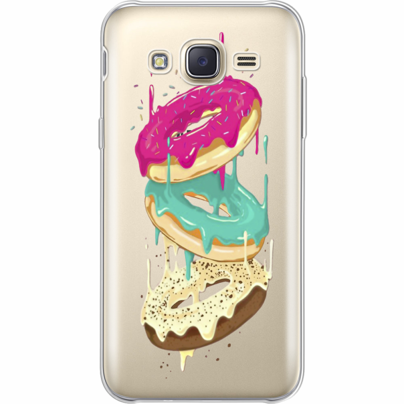 Прозрачный чехол Uprint Samsung J500H Galaxy J5 Donuts