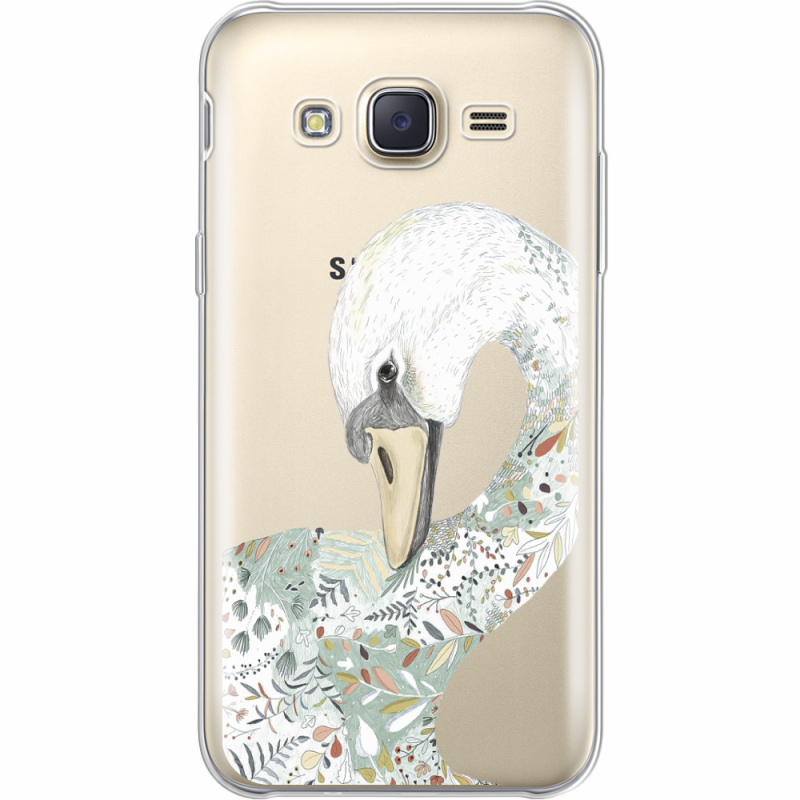 Прозрачный чехол Uprint Samsung J500H Galaxy J5 Swan