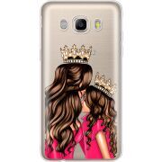 Прозрачный чехол Uprint Samsung J710 Galaxy J7 2016 Queen and Princess