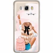 Прозрачный чехол Uprint Samsung J710 Galaxy J7 2016 Travel Girl