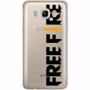 Прозрачный чехол Uprint Samsung J710 Galaxy J7 2016 Free Fire Black Logo
