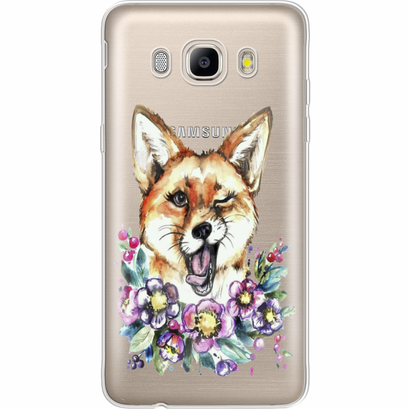 Прозрачный чехол Uprint Samsung J710 Galaxy J7 2016 Winking Fox