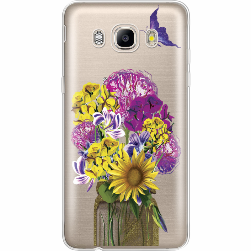 Прозрачный чехол Uprint Samsung J710 Galaxy J7 2016 My Bouquet