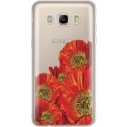 Прозрачный чехол Uprint Samsung J710 Galaxy J7 2016 Red Poppies