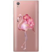 Прозрачный чехол Uprint Sony Xperia L1 G3312  Floral Flamingo