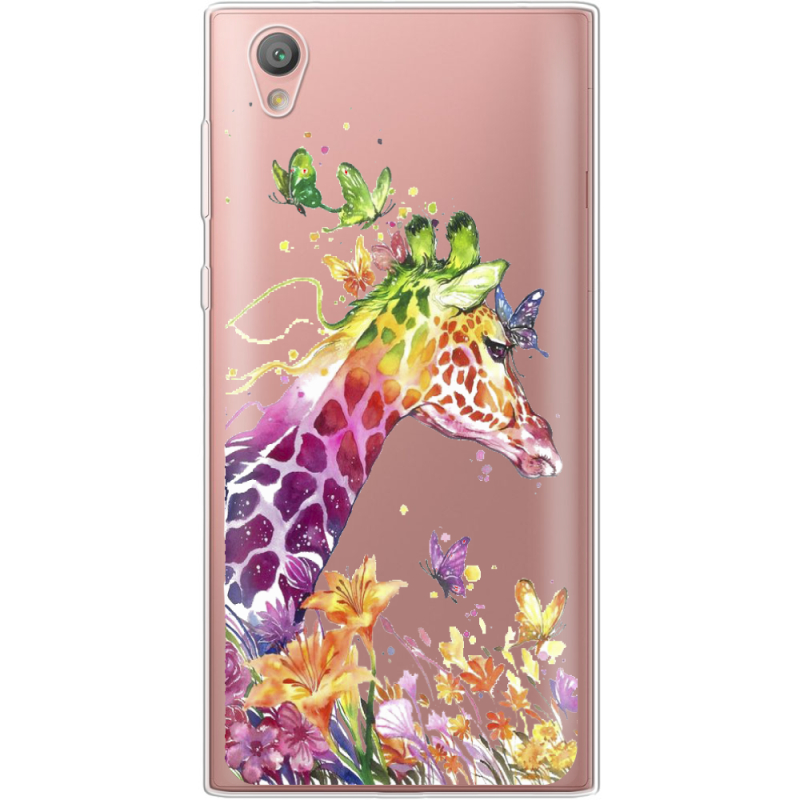 Прозрачный чехол Uprint Sony Xperia L1 G3312  Colorful Giraffe