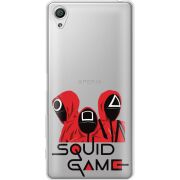Прозрачный чехол Uprint Sony Xperia X F5122 siquid game люди в красном