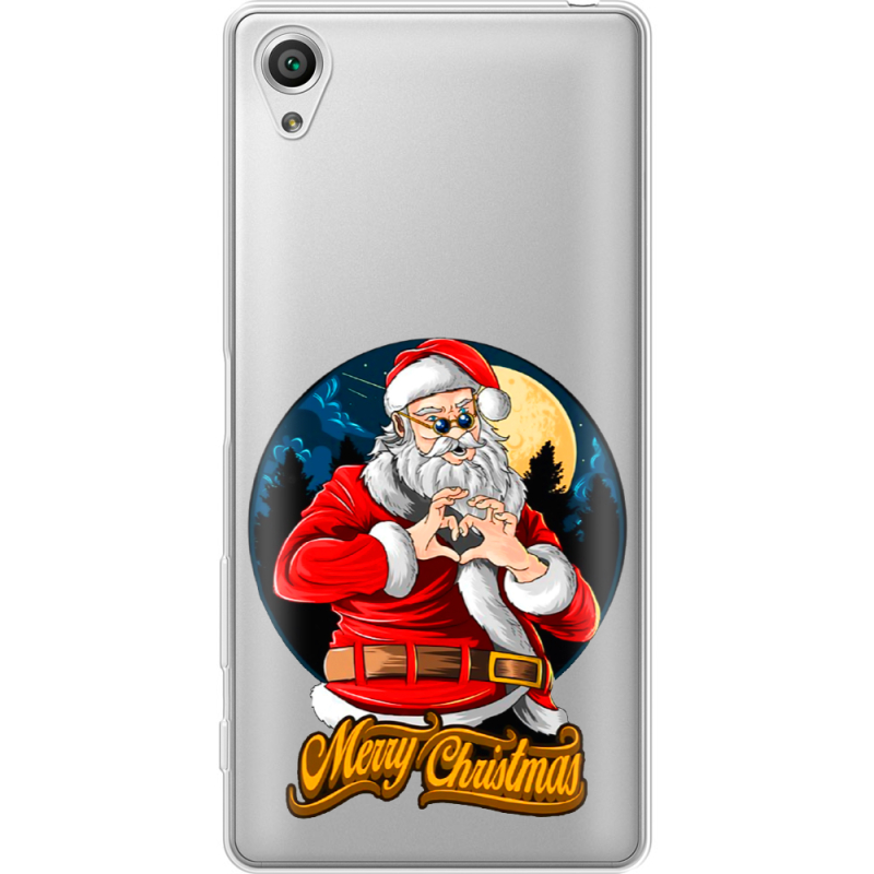 Прозрачный чехол Uprint Sony Xperia X F5122 Cool Santa