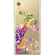 Прозрачный чехол Uprint Sony Xperia XA1 Plus G3412  Colorful Giraffe