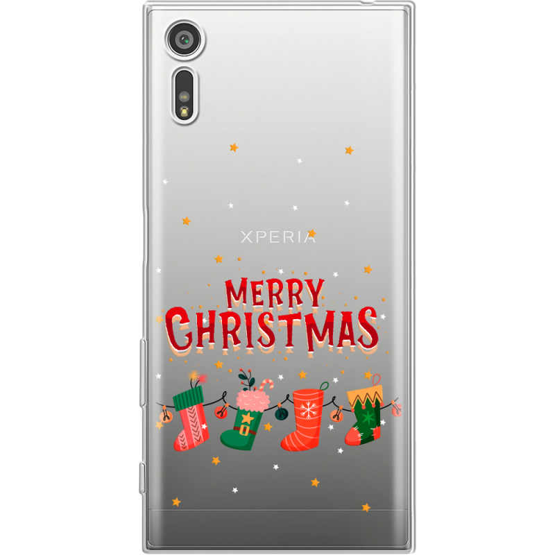 Прозрачный чехол Uprint Sony Xperia XZ F8332 Merry Christmas