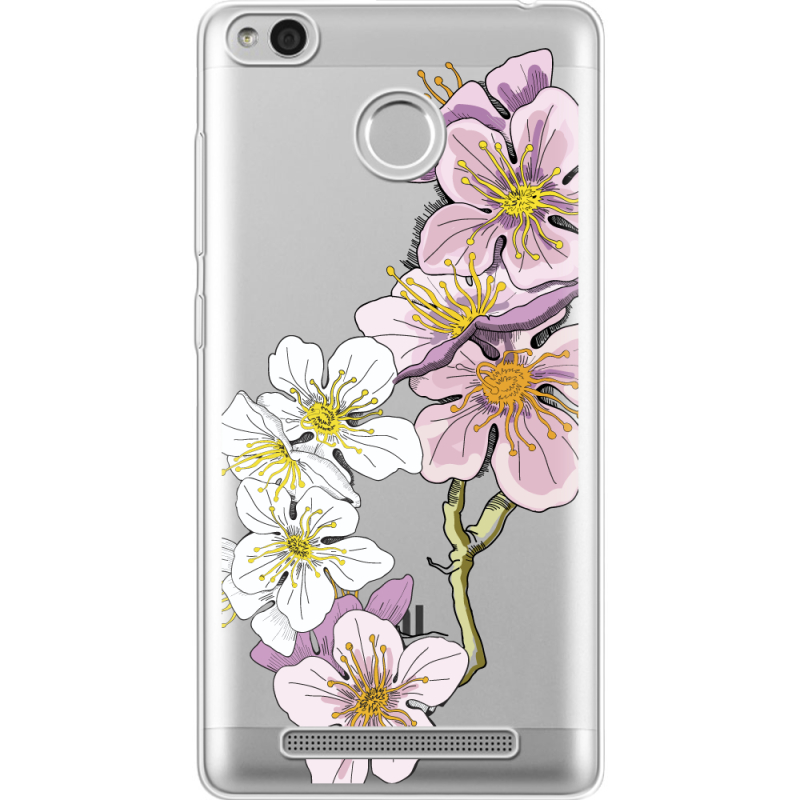 Прозрачный чехол Uprint Xiaomi Redmi 3S / 3S Pro Cherry Blossom
