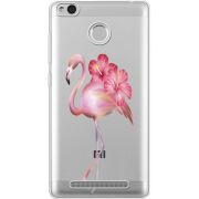 Прозрачный чехол Uprint Xiaomi Redmi 3S / 3S Pro Floral Flamingo