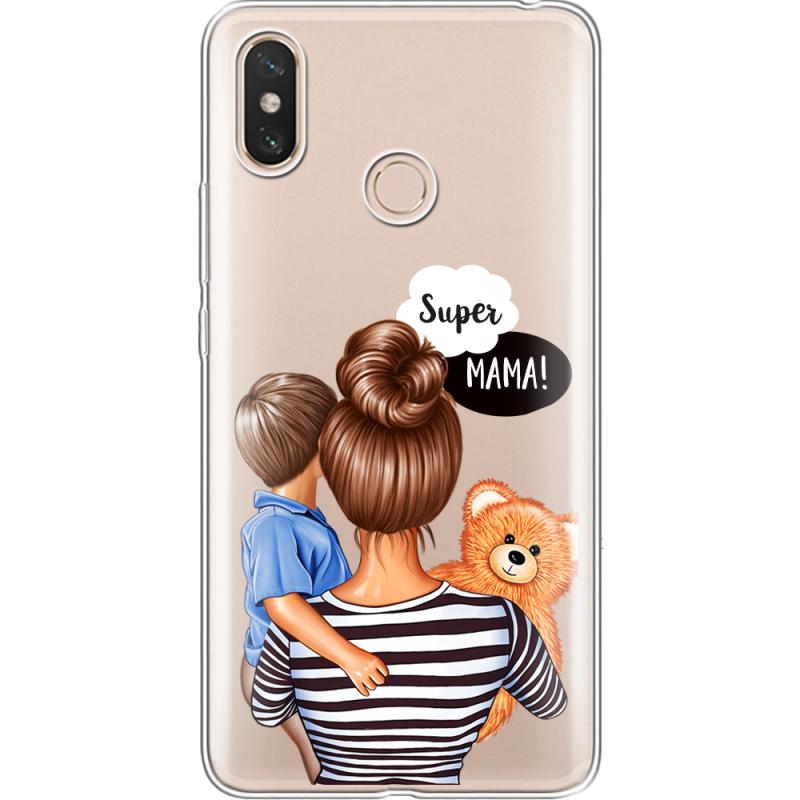 Прозрачный чехол Uprint Xiaomi Mi Max 3 Super Mama and Son