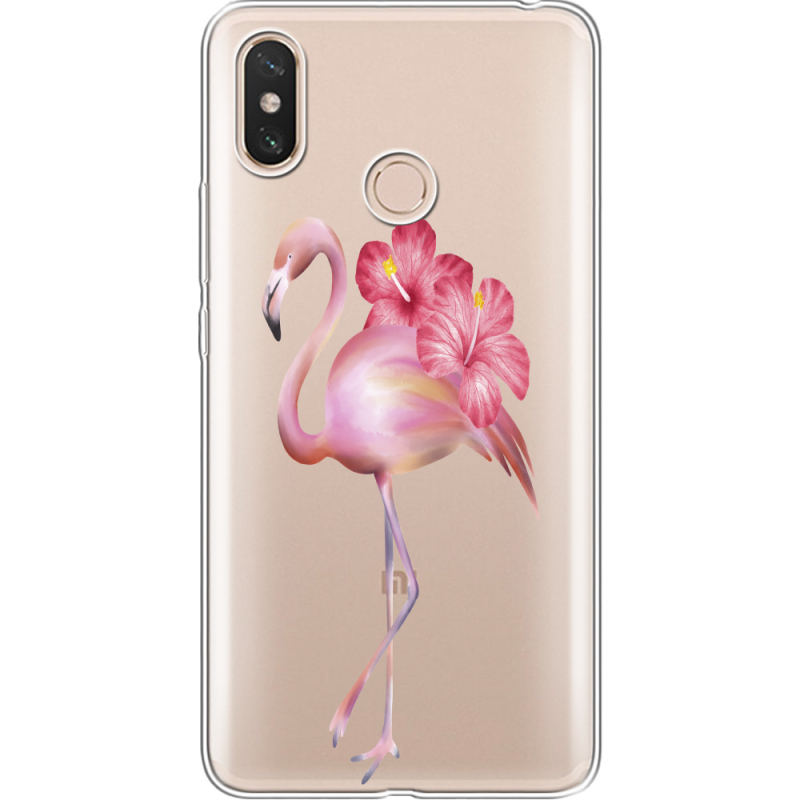 Прозрачный чехол Uprint Xiaomi Mi Max 3 Floral Flamingo