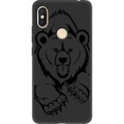 Черный чехол Uprint Xiaomi Redmi S2 Grizzly Bear