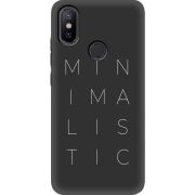 Черный чехол Uprint Xiaomi Mi 6X / A2 Minimalistic