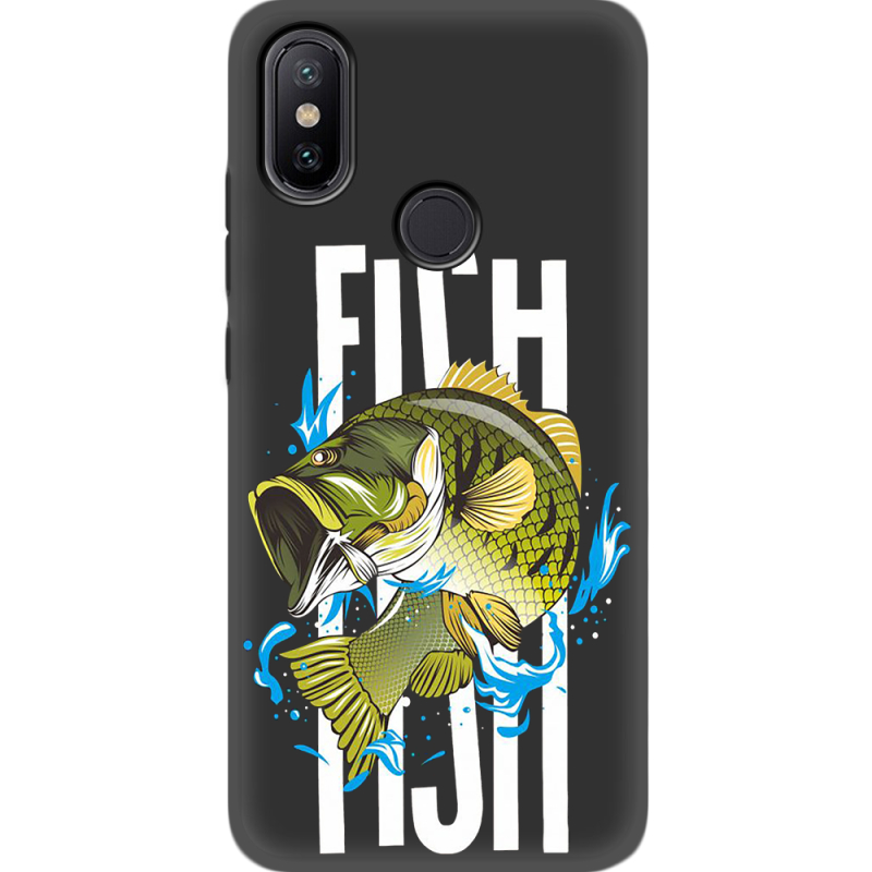 Черный чехол Uprint Xiaomi Mi 6X / A2 Fish