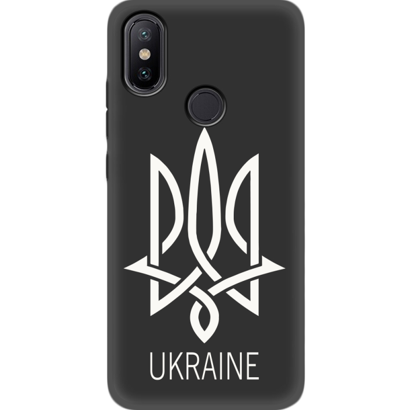 Черный чехол Uprint Xiaomi Mi 6X / A2 Тризуб монограмма ukraine