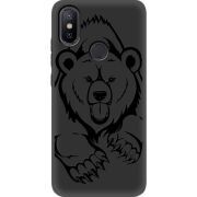Черный чехол Uprint Xiaomi Mi 6X / A2 Grizzly Bear