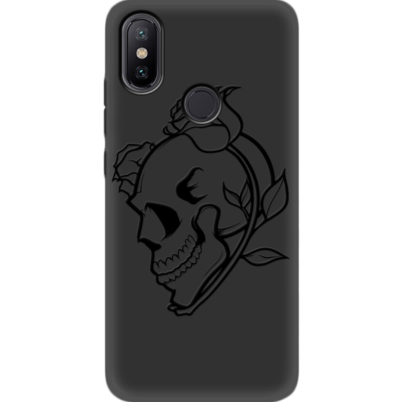 Черный чехол Uprint Xiaomi Mi 6X / A2 Skull and Roses