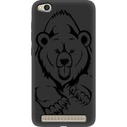 Черный чехол Uprint Xiaomi Redmi 5A Grizzly Bear