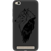 Черный чехол Uprint Xiaomi Redmi 5A Wolf and Raven