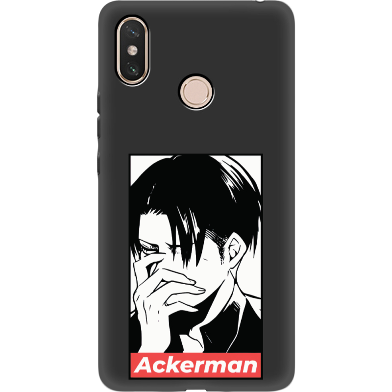Черный чехол Uprint Xiaomi Mi Max 3 Attack On Titan - Ackerman