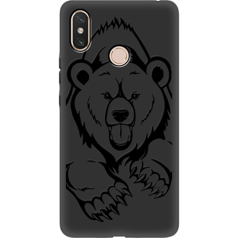 Черный чехол Uprint Xiaomi Mi Max 3 Grizzly Bear