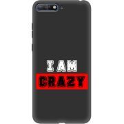 Черный чехол Uprint Huawei Y6 2018 I'm Crazy