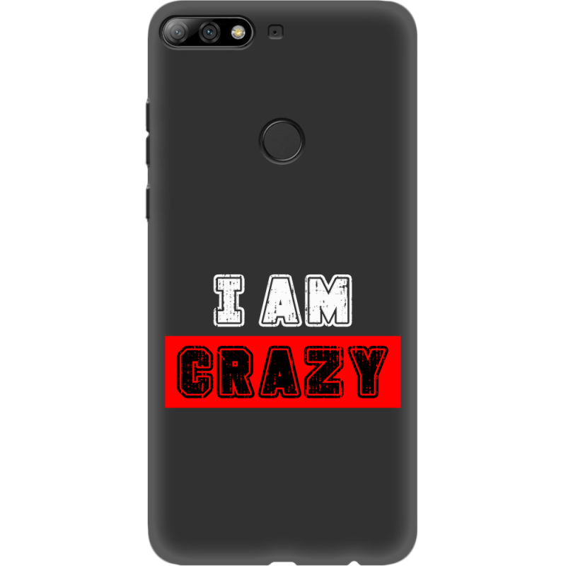 Черный чехол Uprint Huawei Y7 Prime 2018 / Honor 7C Pro I'm Crazy
