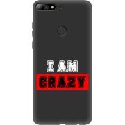 Черный чехол Uprint Huawei Y7 Prime 2018 / Honor 7C Pro I'm Crazy