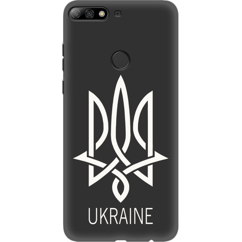Черный чехол Uprint Huawei Y7 Prime 2018 / Honor 7C Pro Тризуб монограмма ukraine