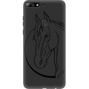 Черный чехол Uprint Huawei Y7 Prime 2018 / Honor 7C Pro Horse