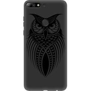 Черный чехол Uprint Huawei Y7 Prime 2018 / Honor 7C Pro Owl