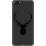 Черный чехол Uprint Huawei Y7 Prime 2018 / Honor 7C Pro Deer