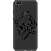Черный чехол Uprint Huawei Y7 Prime 2018 / Honor 7C Pro Skull and Roses