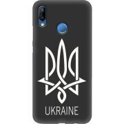 Черный чехол Uprint Huawei P20 Lite Тризуб монограмма ukraine