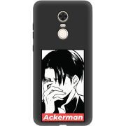 Черный чехол Uprint Xiaomi Redmi 5 Plus Attack On Titan - Ackerman